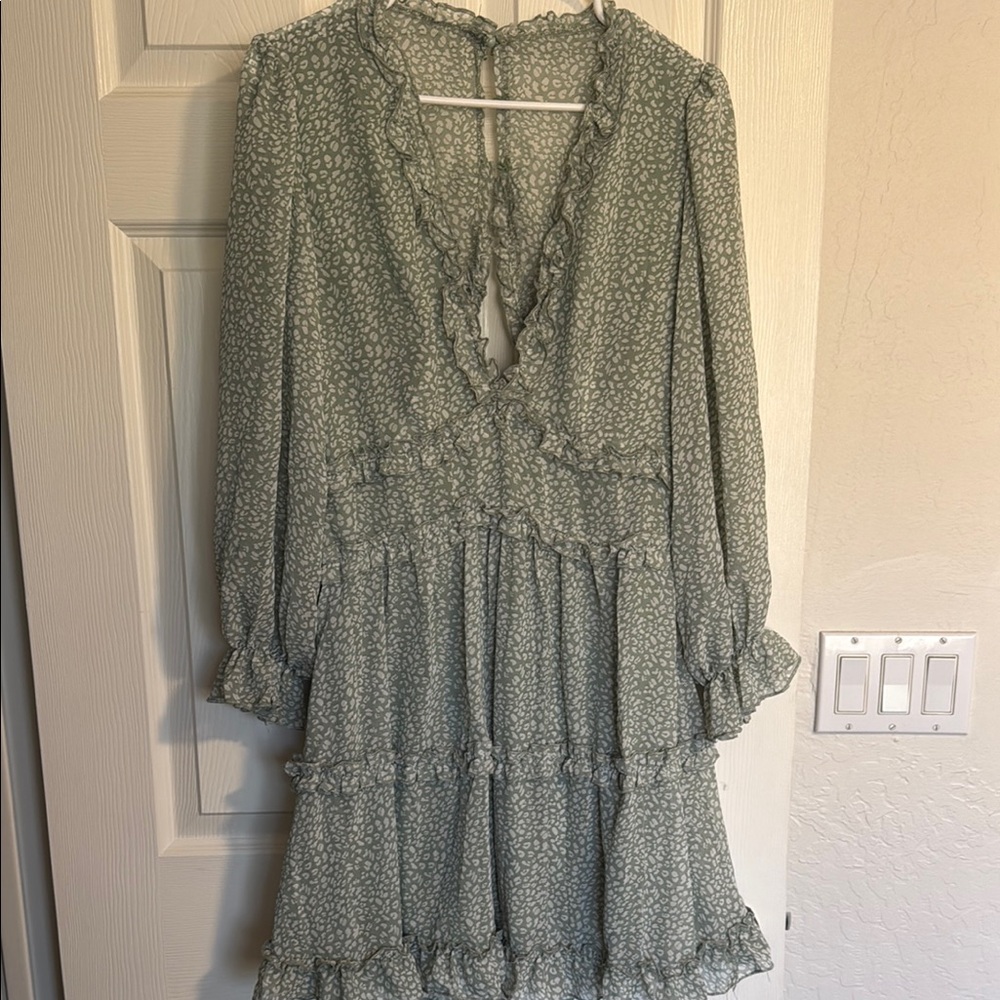 Floral Green Dress
